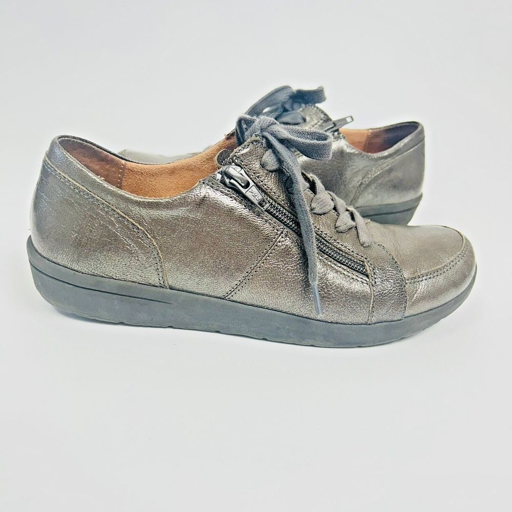 Vionic Abigail Walking comfort Sneakers Shoes Womens Size 7 Metallic Pewter‎